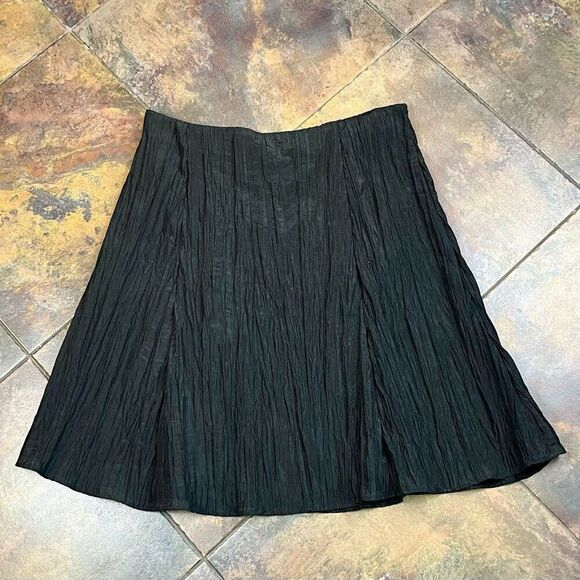 MSK Black Crape A-line Side Zip Skirt 3X - Picture 1 of 9
